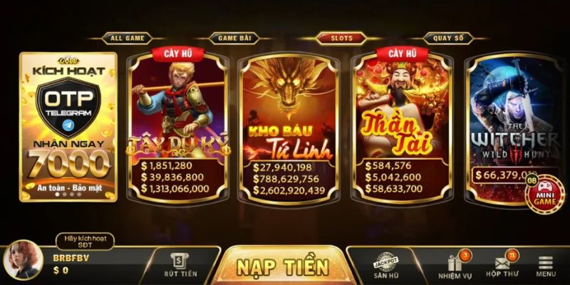 Giao diện game Cày Hũ Thần Tài Go88 bắt mắt